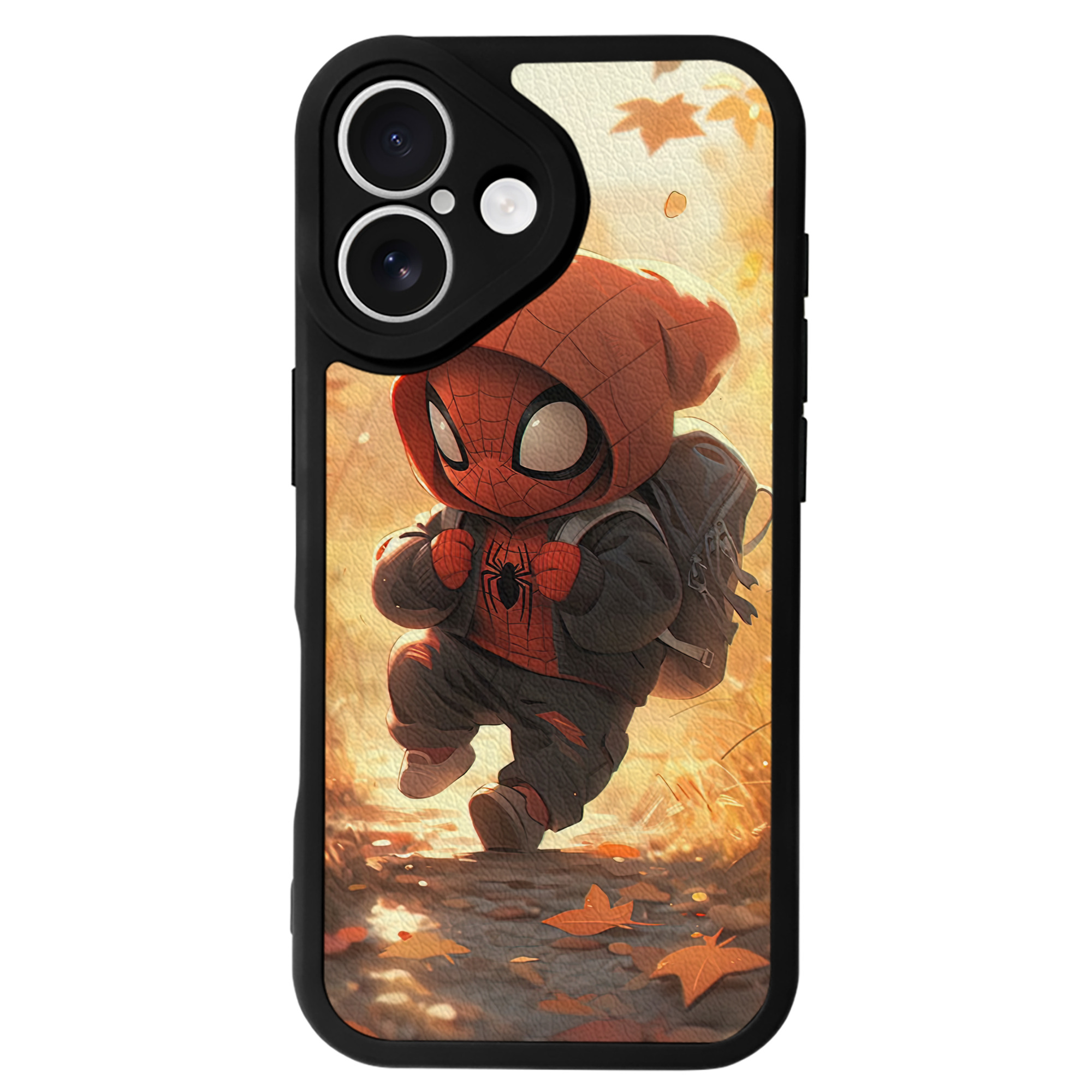 （画像用） Spider Man スパイダーマン 【iPhone 16シリーズ対応】シリコンスマホケース（レザー調） 材質：シリコン